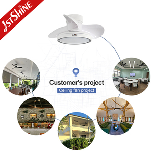 1stshine Ventilador <span class=keywords><strong>de</strong></span> Techo Blanco 30 Pulgadas Cuchillas <span class=keywords><strong>de</strong></span> Plástico Control Remoto Iluminación LED Ventilador <span class=keywords><strong>de</strong></span> Techo Pequeño - Product Image 5