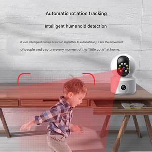 Cámara de Seguridad Inteligente <span class=keywords><strong>WiFi</strong></span> con Vista Panorámica de 360°, 2 Millones de Píxeles, Binocular, Diseño Compacto en Blanco, Visión Nocturna - Product Image 3