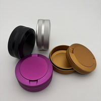 Boîte à snus en aluminium à hauteur étendue avec poignée latérale moletée et logo personnalisé