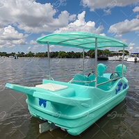 Bateau Électrique Commercial PE Buyee de Qualité Supérieure, Certifié CE, pour 5 Personnes, Fonction Auto-vidangeante, Idéal Lacs, Rivières, Parcs Aquatiques, 500W