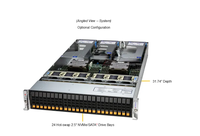 AS-2126HS-TN SUpermicro A+ Server 2U Rackmount 24 Slot DIMM DDR5 hingga 9TB ECC DDR5 Server Virtualisasi Inferensi AI