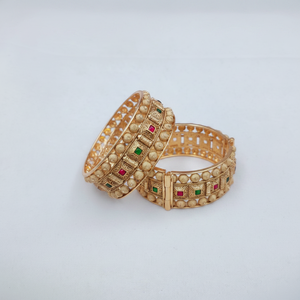 PADMAWATI Private Limited Luxury Tungsten <b>Gold</b> Plated High Quality Multi Color Women's <b>Bangles</b> <b>Set</b> Maharashtra Origin Gift - Product Image 2