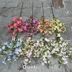 Nuovi <span class=keywords><strong>Fiori</strong></span> Artificiali Qilixiang in Seta <span class=keywords><strong>Viola</strong></span> e Blu, Lunga Durata 3-5 Anni, Decorazione per <span class=keywords><strong>Giardino</strong></span>, Matrimoni e Eventi, Vendita all'Ingrosso - Product Image 3