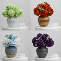 Lovebay Fleurs de table éternelles de haute qualité, Hortensias préservés dans un vase, Hortensias éternels préservés pour la décoration de la maison et de mariage