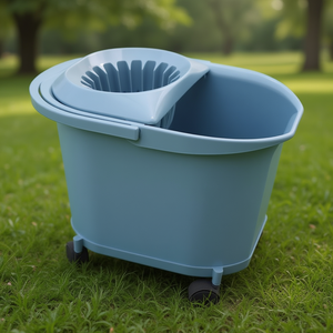 Cubo per Pulizie 16 L Blu con Ruote per la Pulizia della Casa - Product Image 3