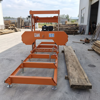 Scierie portative hydraulique diesel pour le travail du bois, scierie à bandes pour bois et billes de bois à vendre