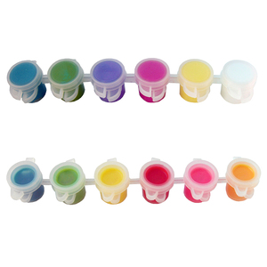 Bán Buôn Nhà Máy Tùy Chỉnh Nghệ Thuật Tranh Nguồn Cung Cấp Kit Không Độc Hại 12 Màu Sắc Với <span class=keywords><strong>2</strong></span> Bàn Chải Cho Trẻ Em Acrylic Sơn Bộ - Product Image 3