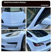 Película Protectora para Automóviles PET Crystal Mist Blue, Película de Cambio de Color para Todo el Automóvil, Extensión Especial para Protección de la Carrocería, Película Protectora para Pintura de Automóviles