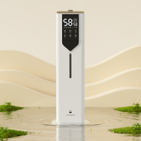 Humidificateur ultrasonique vertical de grande capacité 10L avec commande tactile et télécommande, design intelligent pour aromathérapie, idéal pour la maison et l'hôtellerie