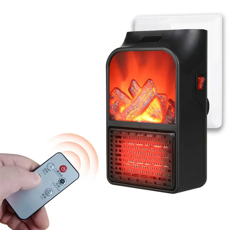 New Mini Portable Heater 500W 220V remote control Flame Heater for Office Home Heating