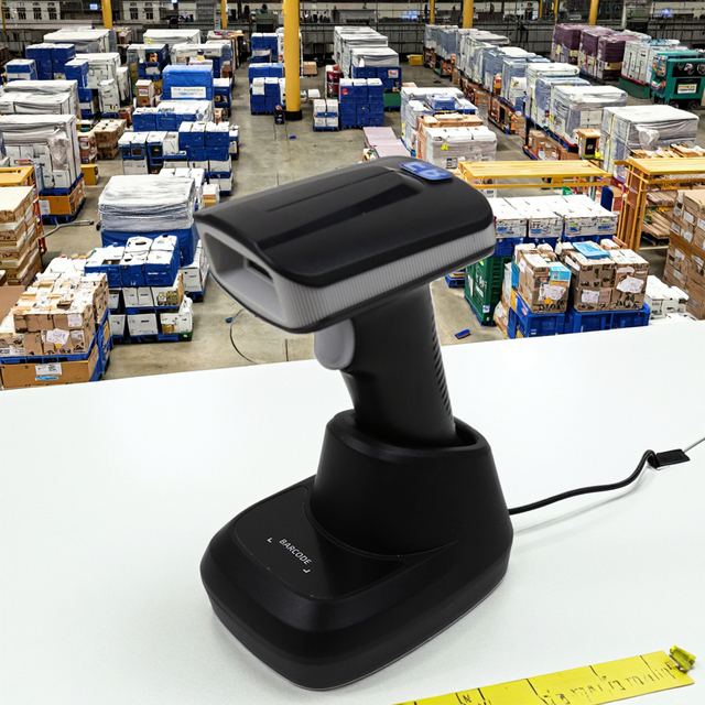 Wholesale HBS-100LS 2D Wireless Barcode Scanner with Charging Dock CMOS QR Code Reader Factory Price Bulk Inventory Scanner
