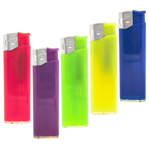 Vente chaude Briquet électrique jetable transparent coloré moderne au butane pas cher - Product Image 1