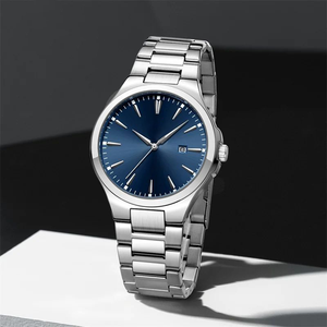 Slim quartz men's <b>watch</b> with <b>pearl</b> dial and comfortable steel strap. - Product Image 2