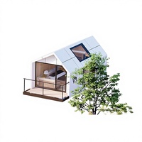 Maison-capsule préfabriquée en acier et EPS, Cabine, Hébergement mobile, Hôtel, Micro-sejour, Camping en zone scénique de parc, Véranda, Résidence rurale