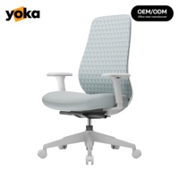 Chaise de bureau ergonomique tendance avec dossier en maille respirante, accoudoirs réglables, appui-tête et châssis multi-positions
