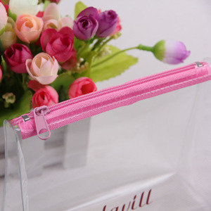 Tiêu Chuẩn EU Đạt 0.3Mm Độ Dày Nhựa Crystal PVC Túi Túi Với Dây Kéo - Product Image 6