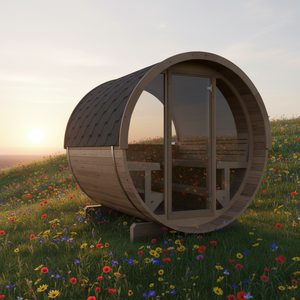 ساونا خشبية حديثة فاخرة تتسع لأربعة أشخاص مع موقد 6 كيلو واط ولوحة تحكم بالكمبيوتر ووظائف البخار الجاف والرطب صناعة صينية - Product Image 6