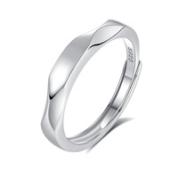 S925 Zilveren Paar Ring High-End Paar Stijl Paar Ring Met Lus Ring Voor Valentijnsdag Cadeau