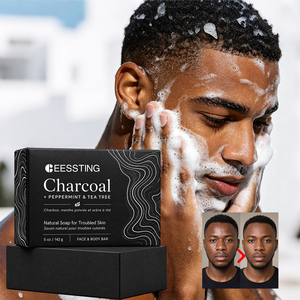 Savon Nettoyant Visage au Charbon Noir Sans Parfum, Élimine les Points Noirs, Minimise les Pores, Éclaircit les Taches Brunes, Vente en Gros - Product Image 1