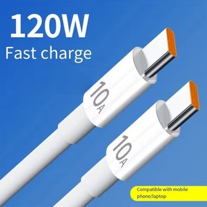Câble Offre Spéciale <span class=keywords><strong>de</strong></span> type C vers USB-C 120W 10A charge super rapide pour <span class=keywords><strong>téléphone</strong></span> portable tablette iPad <span class=keywords><strong>cordon</strong></span> <span class=keywords><strong>de</strong></span> chargeur rapide USB C <span class=keywords><strong>universel</strong></span> - Product Image 5