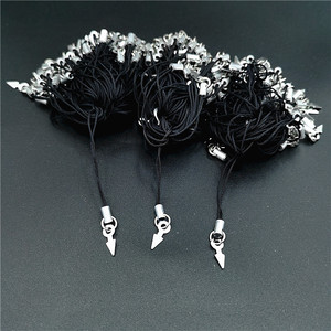 Correa de metal negra para teléfono con colgante de flecha para teléfono móvil y memoria USB, accesorio de joyería. - Product Image 1