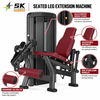 Machine à extensions de jambes assise à charge sélective SK-L2, équipement de musculation du bas du corps à charges à disques pour salle de sport et centre de fitness