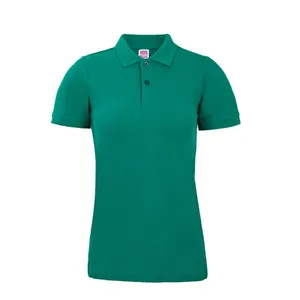 220g POLO avec manches courtes personnalisation en gros de revers T-shirts vêtements de travail avec revers pour les femmes impression été