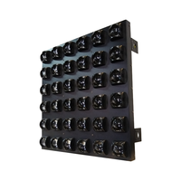36 Panneaux LED RGBW 4-en-1 Matrice de Faisceaux Carrés pour Scène, en Aluminium, CRI80, DMX512, Contrôle Vocal Automatique, Barre Lumineuse Colorée à Faisceaux