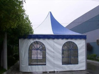 Tenda Pagoda con Telaio in Alluminio Resistente per Eventi all'Aperto e Fiere Auto 3x3m 4x4m 5x5m Tenda a Tetto Alto