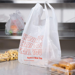 Convenient PE Plastic Takeout Packaging <strong>Bags</strong> with Custom Logo Thickened Vest Design Durable for Supermarket Shopping Exhibitions - Product Image 3