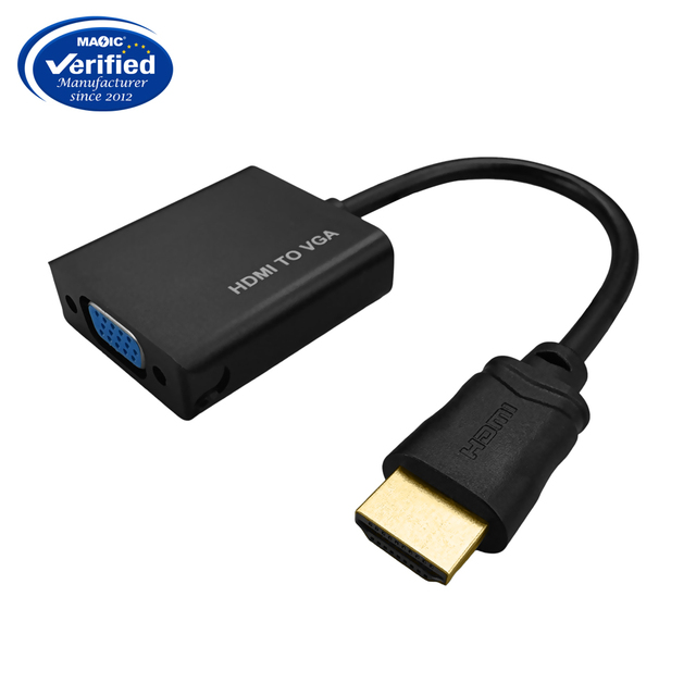 CE Certified HDMI Male to VGA Female Adapter Converter 1080P Resolution 24K Gold Plated HDMI Connector for Laptop