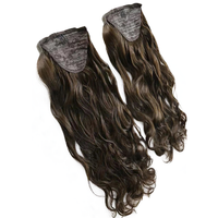 Js-J2 droite longue indienne Remy cheveux Double dessiné Clip-in queue de cheval Extension Machine Double trame enveloppante