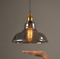 Lampe en verre soufflé de style industriel vintage, luminaires suspendus en verre de style américain pour bar, restaurant, décoration de la maison