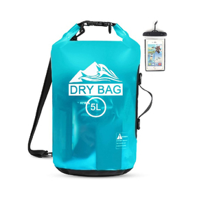 Sac à dos avec étui pour téléphone pour les voyages, la natation, le camping, sac étanche pour homme et femme, sac de rangement étanche léger à fermeture enroulable - Product Image 1