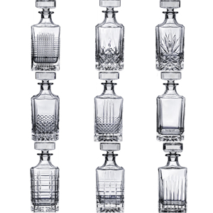 Carafe à whisky personnalisée avec logo, portable, durable, moderne, en verre givré transparent, fabriquée à la machine, cadeaux décoratifs, spiritueux raffinés, 857 ml - Product Image 1