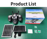 Caméra solaire Q414 AOV 8MP 5 objectifs 4 écrans Zoom 8X 4G Suivi humain Audio bidirectionnel 12000mAh IP66 Caméra extérieure Vente en gros