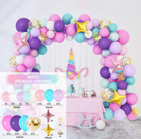 Kit de ballons en arc de ballons pour décoration de fête de mariage d'anniversaire personnalisé pour les fêtes avec divers thèmes