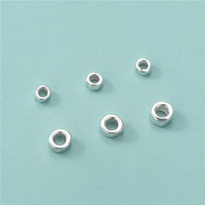 925 Sterling Silver Round Tube <strong>Beads</strong> <strong>Bugle</strong> Spacer <strong>Beads</strong> for Jewelry Findings &amp; Components - Product Image 3