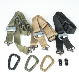 戦術ナイロンMS4 2点調整式スリングストラップクイックリリースハンティングアクセサリー（2個のQDベースとバックル付き） - Product Image 1