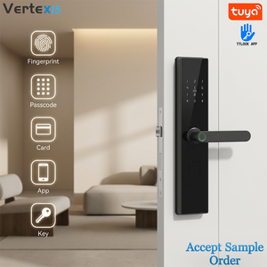 Vertexis F18 Tuya Smart Wi-Fi Door Lock พร้อมระบบสแกนลายนิ้วมือ รหัสผ่าน บัตร ควบคุมผ่านแอพพลิเคชั่น และระบบเข้าออกแบบไร้กุญแจ - วัสดุเหล็ก F18 - 3 Cloud - Product Image 1