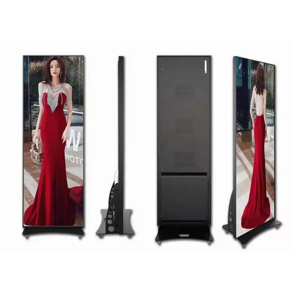 P2.5 Seamless Splicing Portable Smart Advertising Player p1.86 poster LED Screen Digital Indoor p2 LED Poster Display For Events
