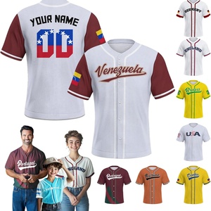 Conjuntos de Camisetas de Béisbol Personalizadas con Diseño de Calavera de Venezuela, Impresión por Transferencia de Calor, 180g, Cortas, Anti-Humedad, Antibacterianas, Anti-UV - Product Image 5