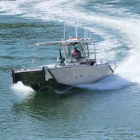 Kinocean 23ft Cabine Bateau de pêche en aluminium Bateau de pêche en aluminium Landing Craft Jon Boat à vendre