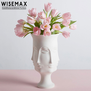 <span class=keywords><strong>Vaso</strong></span> in Ceramica a Quattro Facce con Design Moderno Europeo a Volto Umano WISEMAX FURNITURE, Decorazione per la Casa, <span class=keywords><strong>Vaso</strong></span> per Fiori Buddha - Product Image 1