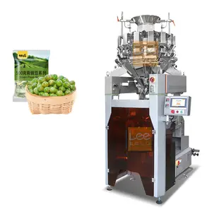 Small Pea Snack Weighing And Packing Machine Candy Back Sealed Bag Packing Machine With 14 Head Weigher