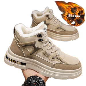 Nuevas Botas de Nieve para Hombre de Invierno con Forro Polar, Calzado de PU con Suela Gruesa, Impermeables y Antideslizantes - Product Image 1