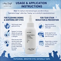 Gouttes oculaires pour chiens et chats, nettoyant doux pour les taches de larmes, nettoyant pour les yeux des animaux de compagnie, étiquette privée OEM