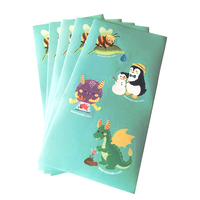 Autocollants imprimés UV A4 A5 A6, vinyle adhésif laminé mat, étiquettes imperméables, animaux mignons