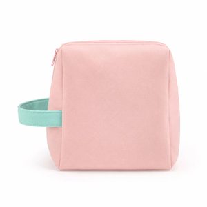 Private Label Canvas Square Organizer <b>Bag</b> with Carry Handle Zipper Cosmetic Storage Pouch for Travel and Brand Promotion - Product Image 3
