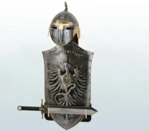 复古欧洲罗马骑士十字军装甲模式创意3D酒吧墙装饰壁挂